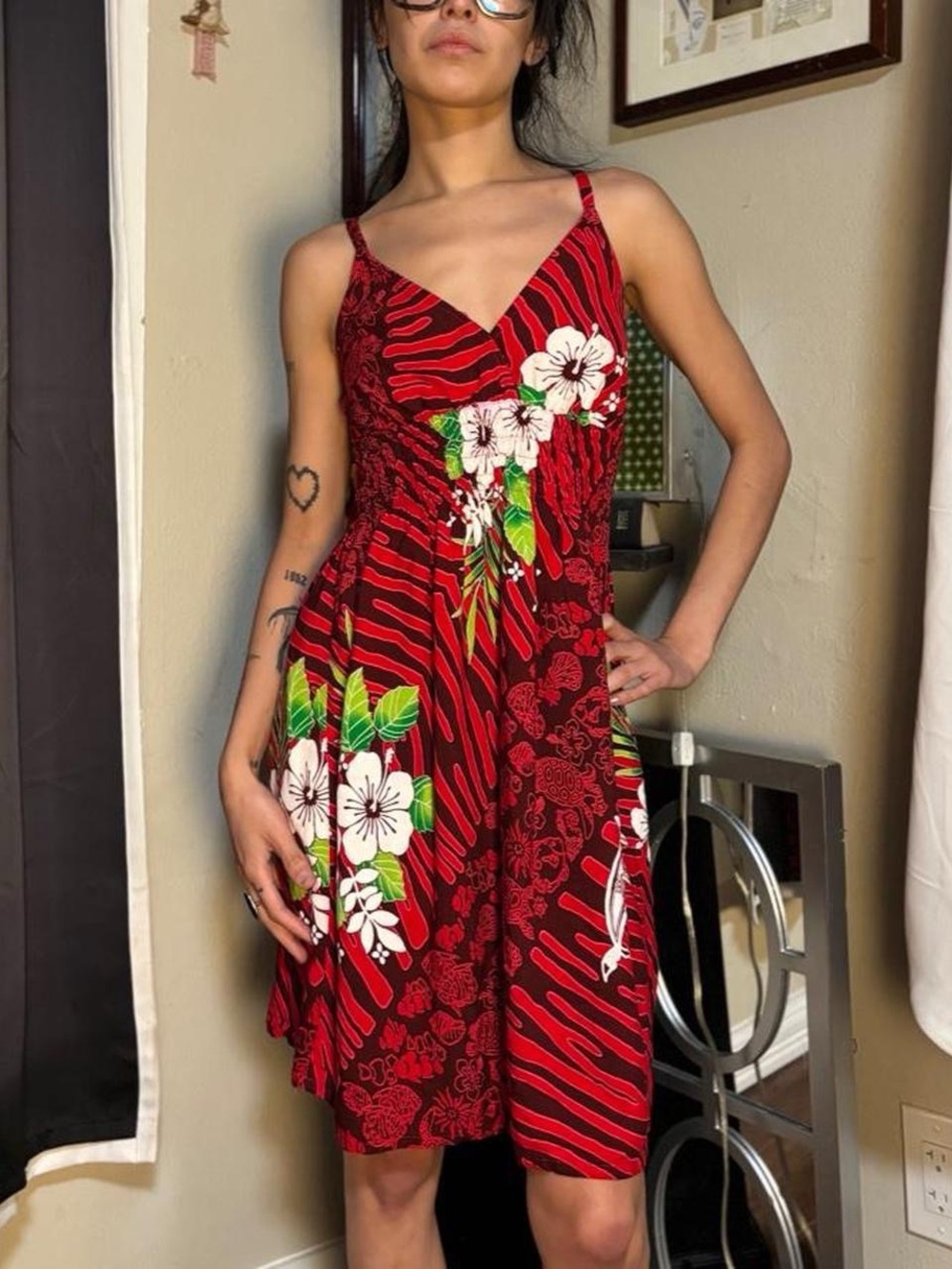 Red Summer Babydoll Dress by Cabali